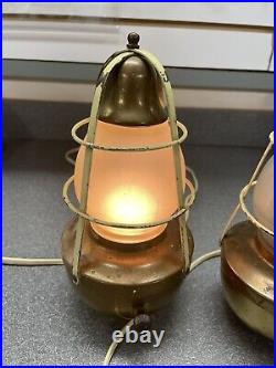 1 Vintage Buoy Style Nautical Electric Lamp With Bell Antique Maritime