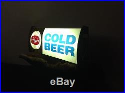 1960s Vtg Schaefer Beer Lighted Nautical Ship & Glass Cash Register Bar Sign
