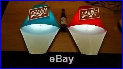 2 1960s Vtg Schlitz Beer Mid Century Modern Buoy Nautical Fishing Lighted Signs