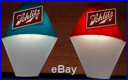 2 1960s Vtg Schlitz Beer Mid Century Modern Buoy Nautical Fishing Lighted Signs