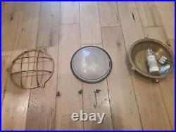 2 Vintage Round Brass Bulk Head Lamp Lights top quality from E2 COMPANY STOKE