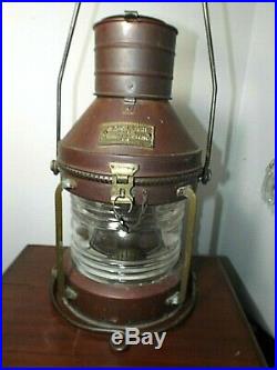 23 Vintage 1919 GREAT BRITAIN Nautical Ships Anchor Light Oil Lantern MINT COND