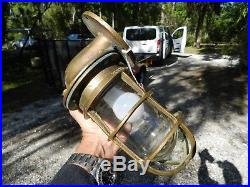 4 Matching Vintage Very Cool Heavy Brass Ship Lights Matching (These are Old)