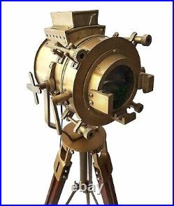 65 Nautical Spotlight Industrial Nautical With Tripod Vintage Theater Light