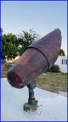 7 Vintage Mid Century Nautical Industrial Style Copper Outdoor Flood Lamp Light