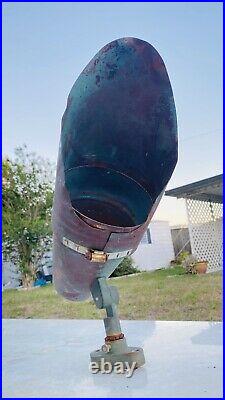 7 Vintage Mid Century Nautical Industrial Style Copper Outdoor Flood Lamp Light