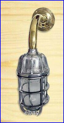 Aluminum Swan Neck Light with New Brass Neck Nautical Marine Vintage For Wall