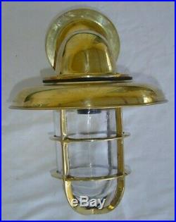 Antique Brass Bulkhead Vintage Marine Ship light with Brass Cap Set of 1 Pcs