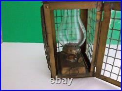 Antique Brass Copper SHIP Cargo Lantern Light Made in Great Britain 15 Vintage