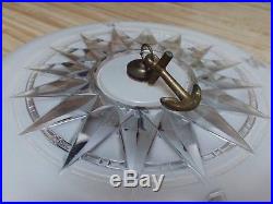 Antique Lightolier Nautical Compass Ceiling Light Fixture Chris Craft Boat Vtg