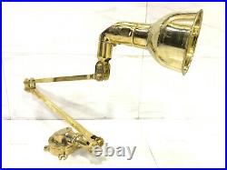 Antique Maritime Theme Brass Metal Nautical Adjustable Lamp Fixture Long
