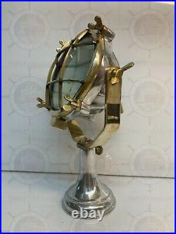 Antique Nautical Vintage Style Marine Ship Mini Spot Light Aluminum & Brass