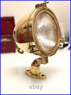 Antique Original Marine Reclaimed Metal Old Ship Vintage Brass Mini Spot Light