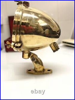 Antique Original Marine Reclaimed Metal Old Ship Vintage Brass Mini Spot Light