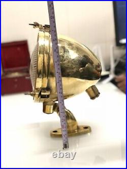 Antique Original Marine Reclaimed Metal Old Ship Vintage Brass Mini Spot Light