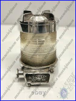 Antique Original Marine Ship Vintage Milky White Glass Nautical Electric Lamp