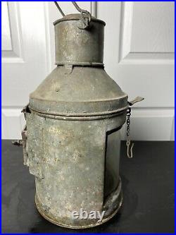 Antique Rare Meteorite COMMAND Anchor Lantern Not Under Boat Ship Light Lamp