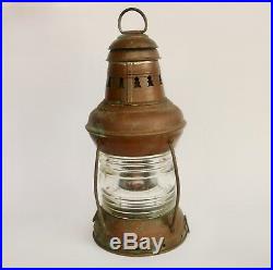 Antique Vintage Brass Electric Ship's Perko Marine Lantern Maritime Globe Light
