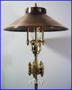 Antique/Vintage Copper/Brass Industrial/Steampunk/Nautical Table/Desk Lamp/Light
