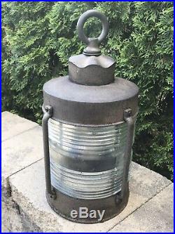 Antique Vintage HANOVER USA MADE Lantern Light Nautical VERY NICE