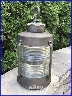 Antique Vintage HANOVER USA MADE Lantern Light Nautical VERY NICE