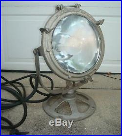 Antique Vintage Navy Maritime Industrial Crouse Hinds Spotlight Search Light