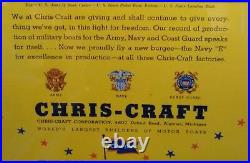 Antique Vintage Rare WILCOX CRITTENDEN Chris Craft Boat WC Light Night Light