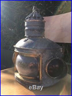 Antique Vintage Ship Light Lantern Port Starboard Nautical Maritime