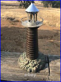 AntiqueVintage c1930 Brass Lighthouse Accent LampNautical Night Light (D5)