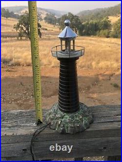 AntiqueVintage c1930 Brass Lighthouse Accent LampNautical Night Light (D5)