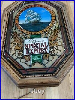 B. Vintage Heileman's Special Export Motion Beer Sign Lighted Old Style Nautical