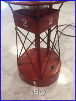 Beautiful Rare Vintage K-S Boat Light Nautical Channel Marker Beacon Buoy Lamp