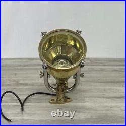 Brass And Stainless Vintage Nautical Spotlight Light