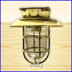 Brass Bulkhead Light Antique Finish Nautical Style Vintage Marine For Home Decor