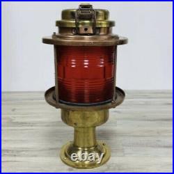 Brass & Copper Nautical Red Lens Post Light