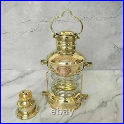 Brass Marina Vintage Ship Oil Lamp Nautical Light Maritime Shinny Lantern Item