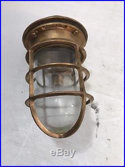 Brass Ship Light Solid Brass Fixture With Globe Vintage Nautical OCEANIC 7LBS Wall