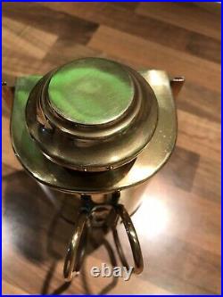 Brass Ships Compass Binnacle Oil Lamp Vintage Light Nautical Maritime Marine