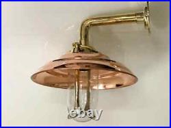Bulkhead Light Nautical Brass Wall Ship Vintage Fixture With Copper