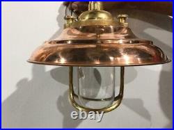 Bulkhead Nautical Style Wall Ship Passageway Light Brass & Copper 2 Pcs