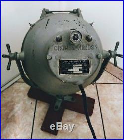 CROUSE-HINDS Vintage Search Light Spotlight Industrial Lamp Nautical Boat Ship