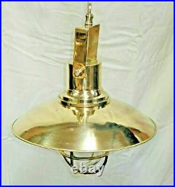 Ceiling Hanging Bulkhead Nautical Vintage Style Brass New Light & Shade 1 Piece