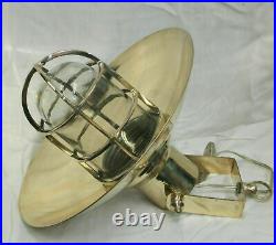 Ceiling Hanging Bulkhead Nautical Vintage Style Brass New Light & Shade 1 Piece