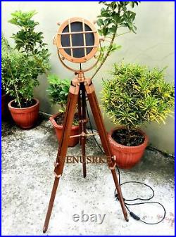 Christmas Search Light Floor Lamp Vintage Marine With Tripod Stand Decoration