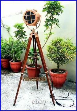 Christmas Search Light Floor Lamp Vintage Marine With Tripod Stand Decoration