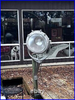 Crouse Hinds Nautical Navy Ship Spot light Lamp Antique Vtg Industrial Railroad