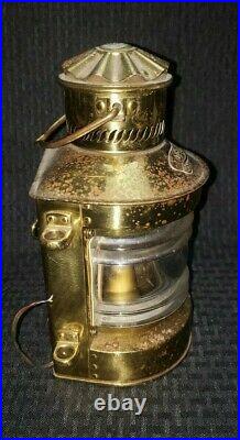 DHR Nautical Wired Dock Light Brass Toplight Rare Vintage