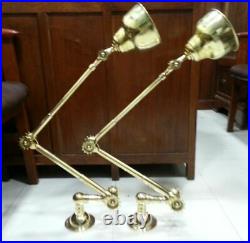 Factory Lamp Vintage Style Long Arm Brass Stretchable Antique Wall Light Fixture