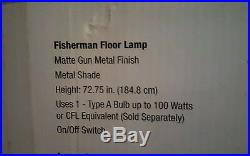 Fisherman Floor Lamp Gun Metal Finish Light Cabin Lighting Rustic Vintage Style