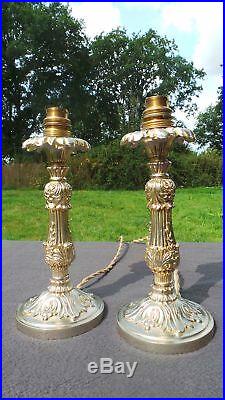 French Table Lamps Lights Superb Vintage French Light Bronzed Electric Lamps